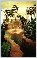Interior~West Virginia~Fountain & Pool In Grand Central Mall~Vintage Postcard