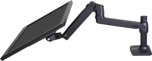 Ergotron – LX Premium Monitor Arm, Single Desk Matte Black - Photo 7/9