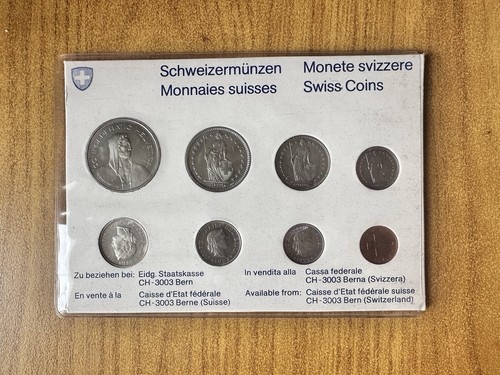 Pack Coin Set Series 8 Coins Switzerland FDC Year: 1977 Q2 - Picture 2 of 2