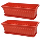  2 Pcs Flower Pot with Saucer Saucers for Plants Rectangular Pots