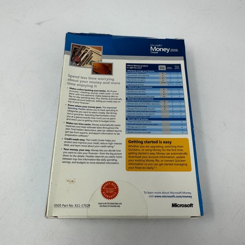 Microsoft Money Deluxe 2006 - Logiciel NOS jamais ouvert - Photo 2/3
