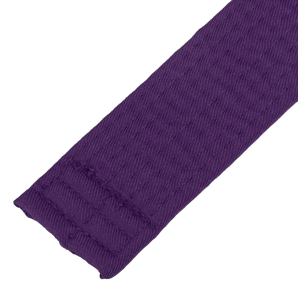 1.6"x9.8Ft 3 m Polyester Taekwondo Colored Ranking Belt, Purple - Image 4 of 4