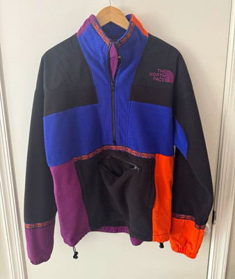 The North Face Rage Colorblock Pullover Jacket 1/4 Zip Stand Collar Men s S