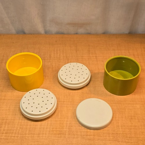 Coctelera apilable vintage Tupperware especias azúcar con tapa cosecha colores 1308 - Imagen 2 de 10
