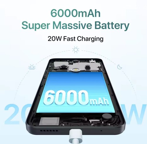 UMIDIGI G100 128GB Black 120Hz 6.9" 20W 6000mAh 50MP NFC Android 14 Smartphone - 第 3/11 張圖片