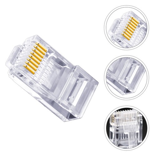 100 PCS Joint Ethernet Cable Crimp Connector Network End - Afbeelding 11 van 12