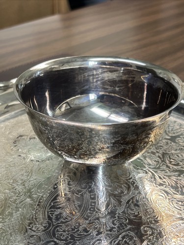 VTG Oneida Silver Plated One Piece Chip/Dip Georgian Scroll Collection 12.5” - Picture 12 of 24