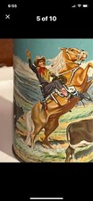 Vintage Thermos Roy Rogers Dale Evans Flask 1950 Rare Cowboy Western horse Ranch