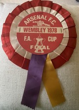 Arsenal Vintage Rosette 1978 FA CUP FINAL ROSETTE