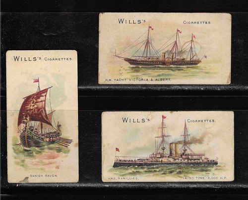 Wills 1895 seltene SCHIFFE Zigarettenkarten (3) WS3