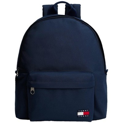 Tommy Jeans Essential Navy Blue Canvas Backpack Mens School Travel Bag Logo