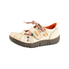 Lacets en Cuir Chaussures Plates Confortables pour Femmes Bout Rond Coutures
