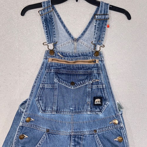 VINTAGE Berne Mens Denim Overalls 30x30 Blue Carpenter Bib Workwear Utility - Picture 7 of 13