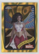 2025 Topps Chrome Marvel Comics Yellow Lava Refractor Layla El-Faouly #10 1u6