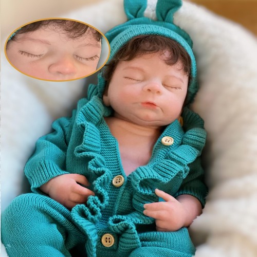 18inch Full Silicone Reborn Baby Girl Doll Soft Body Lifelike Washable Reborn... - Picture 3 of 7