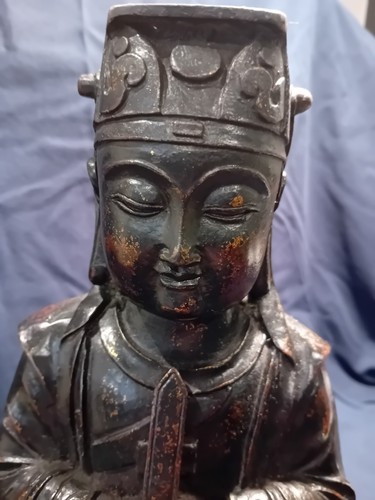 Late Ming Dynasty Guanyin or Kwan Yin Bronze Figure. Quite Superb. - Picture 19 of 19
