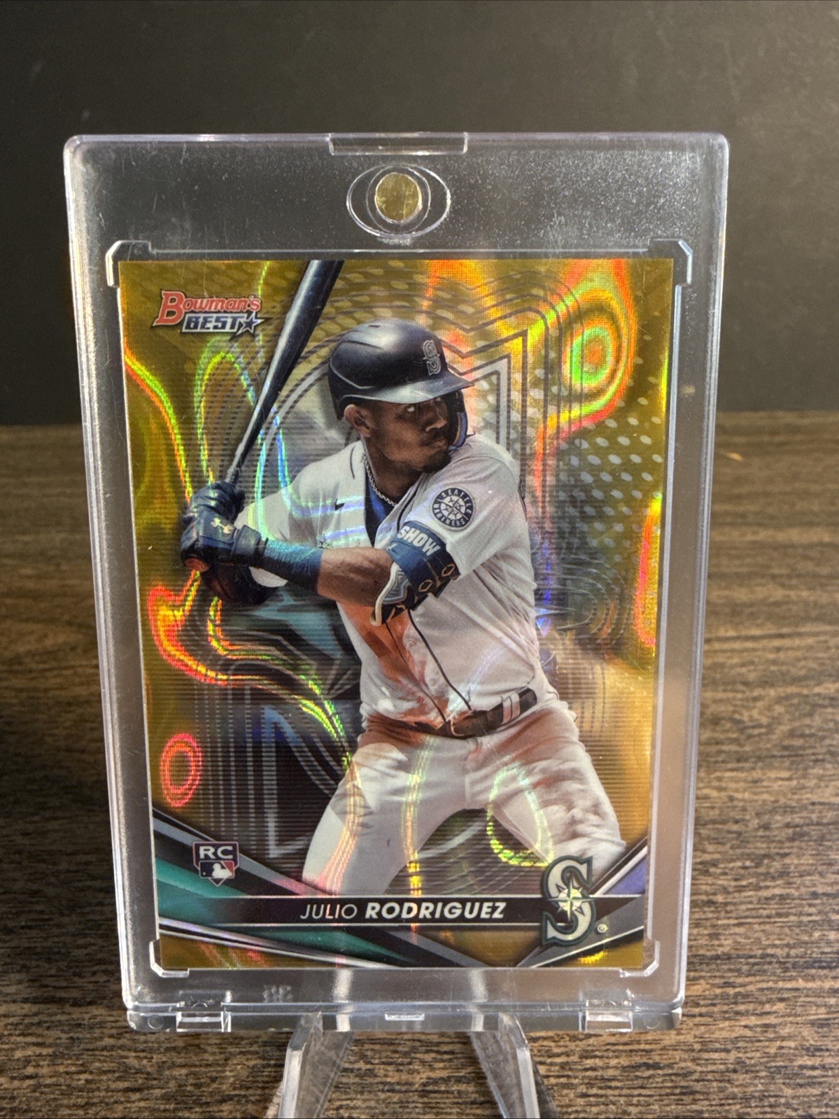 2022 Bowman’s Best - Julio Rodriguez Gold Lava Refractor /75 RC #23