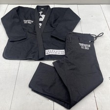 TRAPXJITSU Jiu Jitsu Gi Kimono Set Uomo Grande A2 Nero Jesus Jiu Jitsu Club