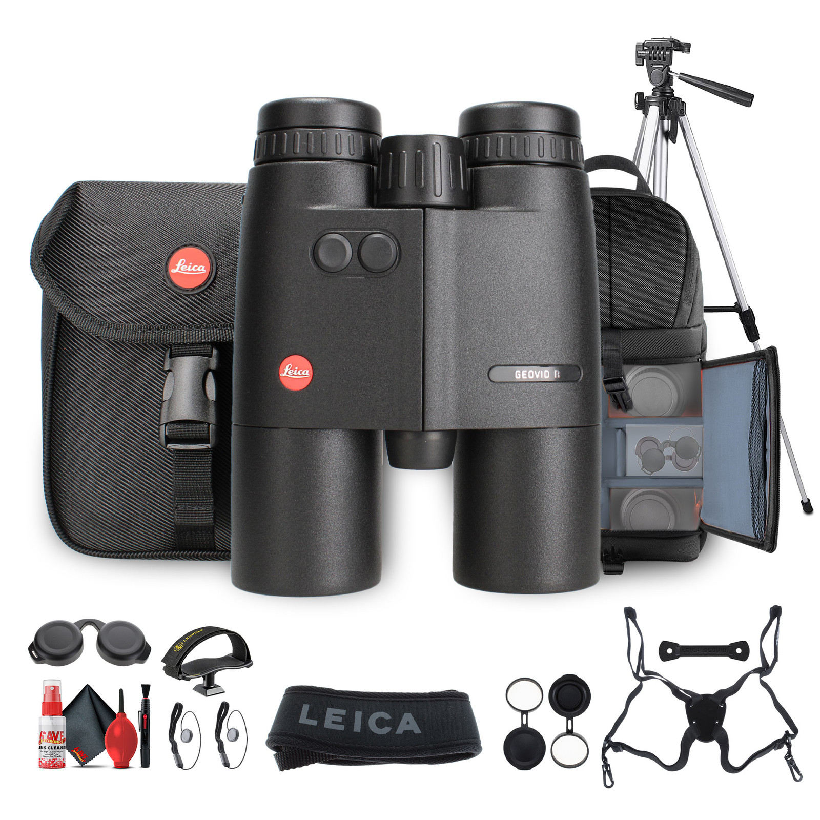 Бинокль-дальномер Leica 8x42 Geovid R + Адаптер для штатива + Комплект со штативом