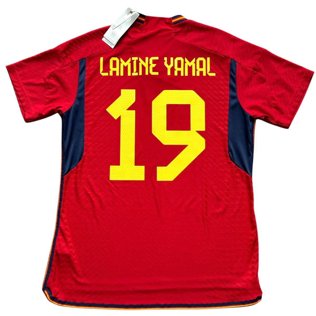 2022/23 Spain Authentic Home Jersey #19 Lamine Yamal Large adidas