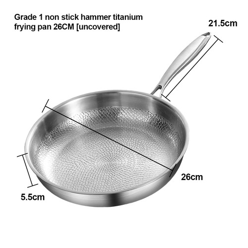 Nueva sartén de titanio puro, sartenes 100 % titanio para cocinar antiadherentes, acero inoxidable - Imagen 14 de 22