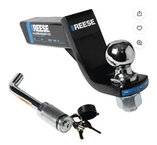 REESE Trailer Hitch Ball Mount Security Kit, Fits 2” Receiver, 4” Drop