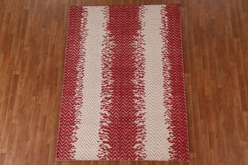 Chevron Moroccan Style Area Rug 5x7 Ft Handmade Indian Wool Carpet Bedroom Rug - Picture 15 of 19