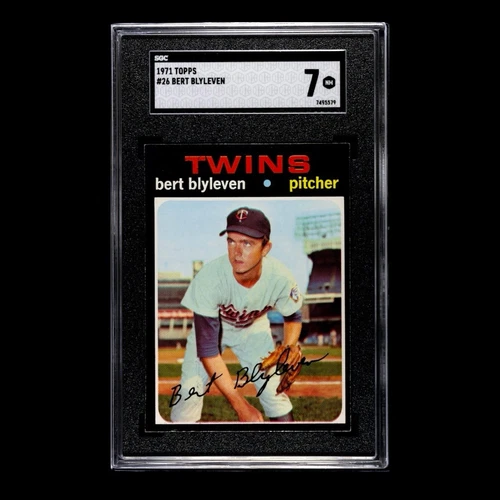 1971 Topps #26 Bert Blyleven Rookie Card RC SGC 7 NM ~ Minnesota Twins HOF