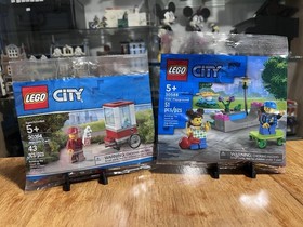 New LEGO City Polybag Set Lot 30364 Popcorn Cart 30015 Jet Ski 30370 Diver 30588