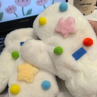 Cute and funny plush mitten gloves for girls to keep warm in winter with fleece