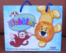 FREE SHIP! NEW NEVER USED ~ 2 WEBKINZ GIFT BAGS ~ PERFECT FOR CHRISTMAS GIFTING!