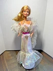 Vintage 1983 Crystal Barbie #4598 in Original Dress & Boa Gown Wrap Iridescent