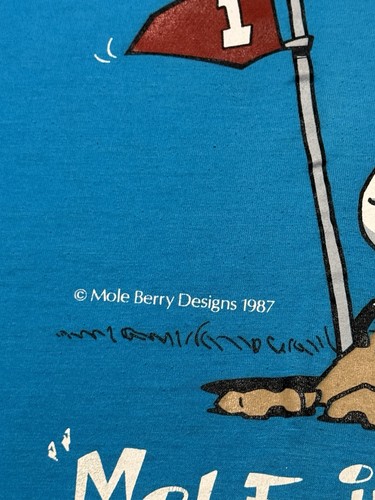 Camiseta De Colección Años 80 Mole In One Divertida Y Golf Mole Gráfico Años 50/50 M/L  - Imagen 3 de 9