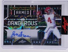 Leaf Metal Football Jalen Milroe Auto Autograph Proof #d 1/1