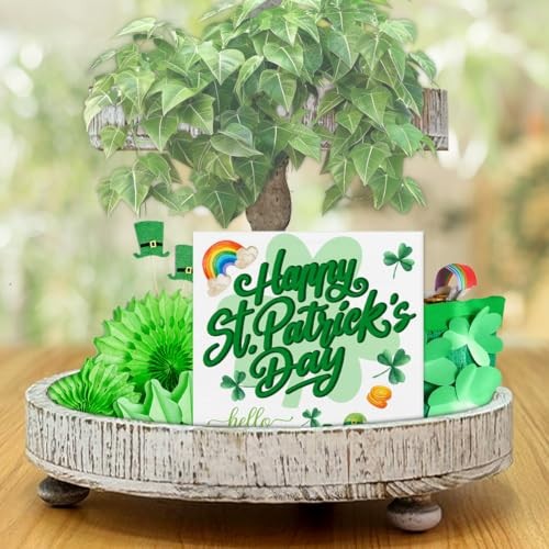 St. Patrick's Day Decorations, Happy St. Patrick's Day Wooden Block Sign, - Picture 7 of 7