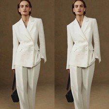 Ivory Women's Suits Modern Prom Party Jacket Fashion Evening Ladies Outfits Slim