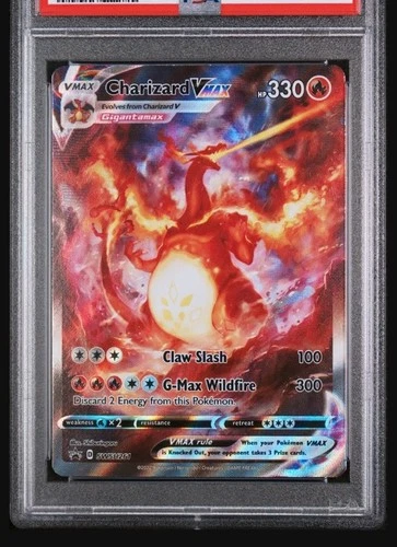2022 POKEMON SWSH BLACK STAR PROMO #261 FULL ART/CHARIZARD VMAX PSA 7