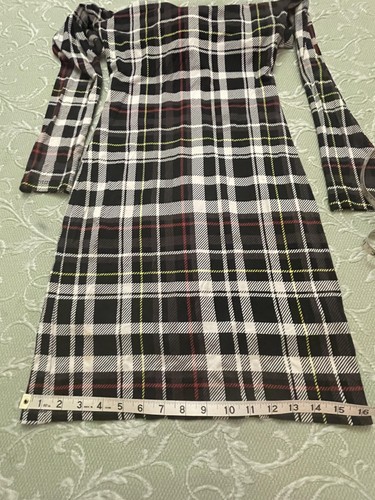 Abito donna Alice + Olivia 2 quadri girocollo manica lunga bodycon CC109P02503 - Foto 9 di 14