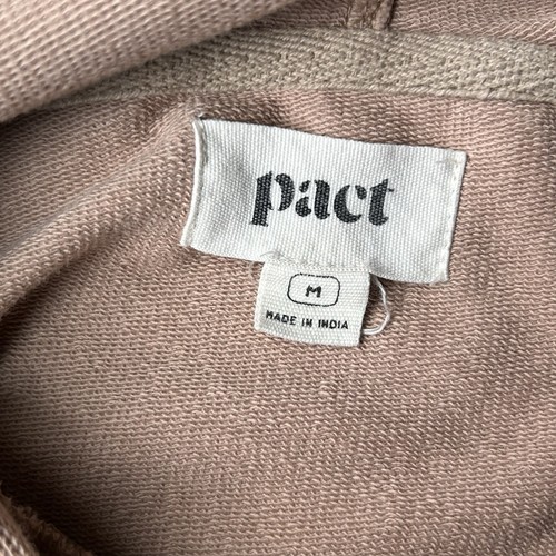 Pact Organic Cotton M Damen hellbraun cropped Halbarm Hoodie French Terry Retro - Bild 7 von 11