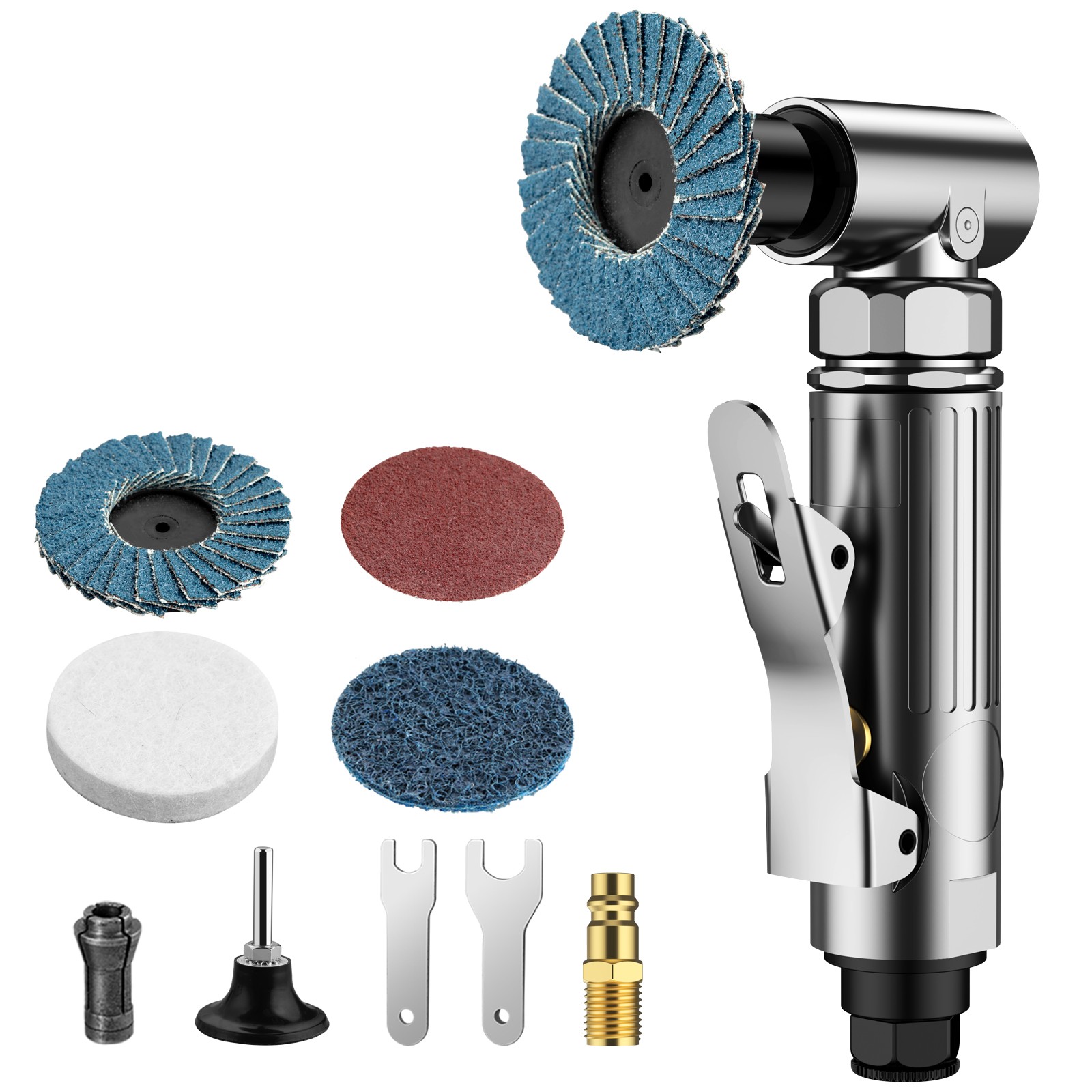 14 Druckluftschleifer Set 90 Druckluft Winkelschleifer 6.2 Bar Stabschleifer