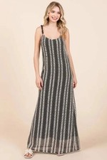 Dresses Trendsi Striped Maxi Dress Women's Plus Size Casual Summer Dress Beaded