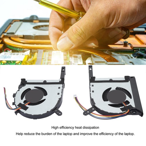 2x Laptop CPU GPU Cooling Fan 4 Pin Silent Efficient Replacement Laptop Cooli FY - Afbeelding 10 van 24