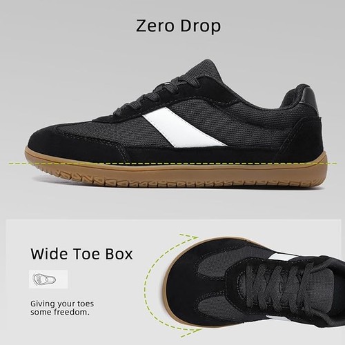 Casual Minimalist Wide Barefoot Shoe Zero Drop Sole Women's Size 10, Black - Bild 4 von 6