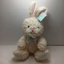 Hug Fun Cream Bunny Rabbit 13" Plush Stuffed Animal with Tag. 