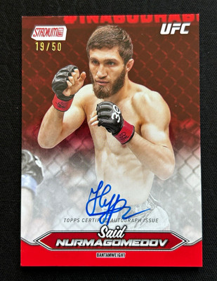 Topps 2025 Stadium Club UFC Autographs Said Nurmagomedov Auto BCA-SNV Red /50