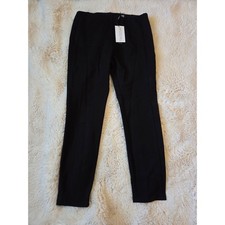T Tahari Modal Black Pull On Tummy Control Dress pants Skinny straight Large NWT