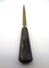Antiker Art Deco Brief&ouml;ffner &ndash; Marmor & Messing &ndash; ca. 1920/30er Jahre