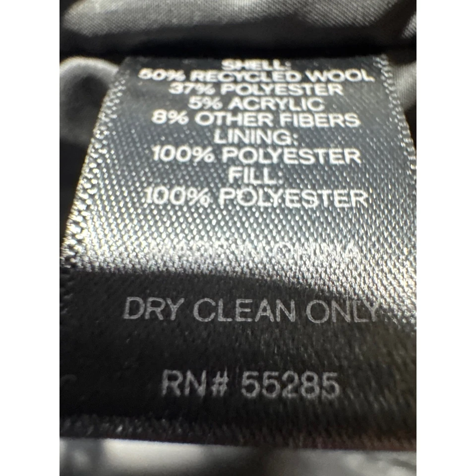 Chaqueta con Capucha Express Mezcla de Lana Calce Moderno Abrigo Negro Para Hombre Talla M/M Foto 3 de 4