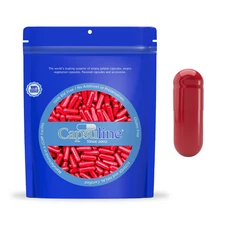 Colored Red Size 0 HPMC Vegetarian Empty Capsules –DIY Supplement Pill Caps, ...