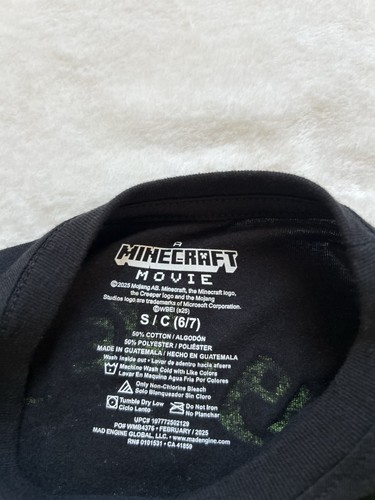Minecraft Film Zombie Jungen schwarz Kurzarm Grafik T-Shirt Größe S (6-7) Neu mit Etikett - Bild 5 von 10